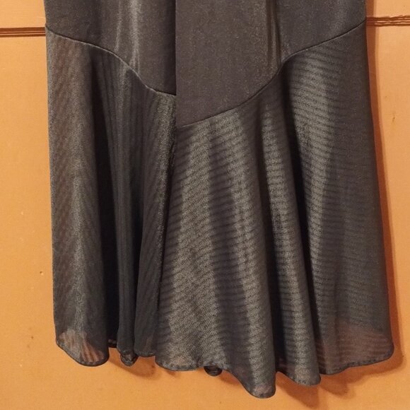 MEDIUM VINTAGE Lorraine LONG Slip Dress Black Lace Nylon Lingerie USA NIGHTGOWN - Picture 5 of 11